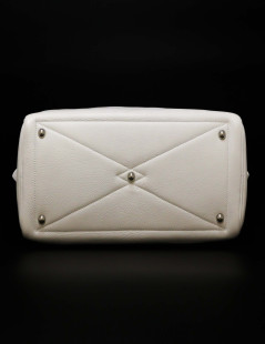  HERMES Victoria bag, white baby bull leather