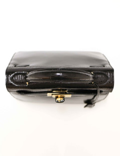 Kelly 28 HERMES box noir Vintage