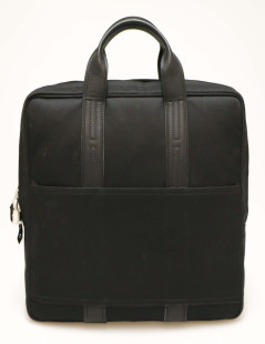 HERMES black canvas and leather bag