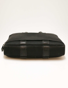 HERMES black canvas and leather bag