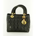 Lady DIOR black lamb PM bag