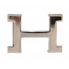 HERMES silver metal mini belt buckle