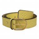 Ceinture LOUIS VUITTON embossée jaune