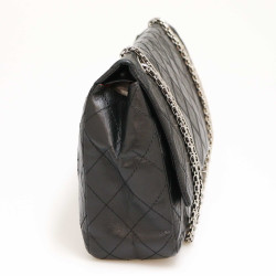 Maxi sac 2.55 CHANEL veau vieilli noir