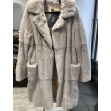 Manteau SAINT LAURENT oversize en vison