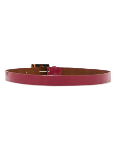 Ceinture fine PINKO cuir verni et boucle facon écaille