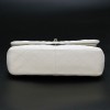 Jumbo CHANEL cuir grainé blanc