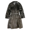 Trench T 42 CHANEL cuir verni et cuir noir