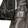 Trench T 42 CHANEL cuir verni et cuir noir