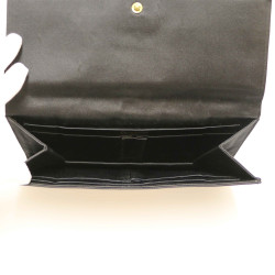 Pochette CHRISTIAN DIOR satin noir Vintage