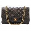 Sac CHANEL double rabat vintage noir