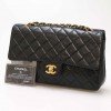 Sac CHANEL double rabat vintage noir