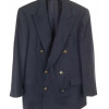 Veste HERMES bleu nuit col en velours noir