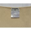 Gilet CHANEL beige CC strass t 44