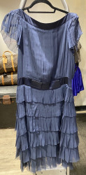 Robe CHRISTIAN DIOR T38 soie bleue