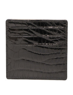 Black crocodile card holder