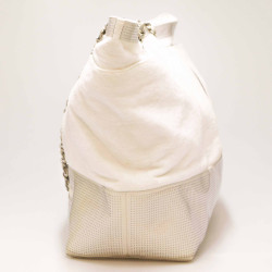 Grand sac de plage CHANEL éponge blanc