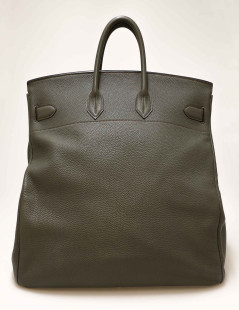 HERMES HAC Haut à courroies  green Togo leather