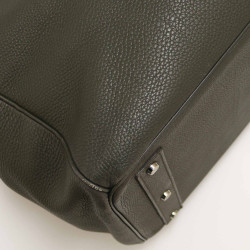 HERMES HAC Haut à courroies  green Togo leather