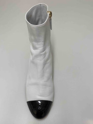 Bottes CHANEL T37  Collector guetres amovibles blanches