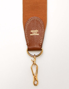 HERMES gold shoulder strap