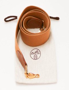 HERMES gold shoulder strap