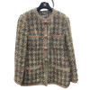 Veste T42 CHANEL tweed vert marron