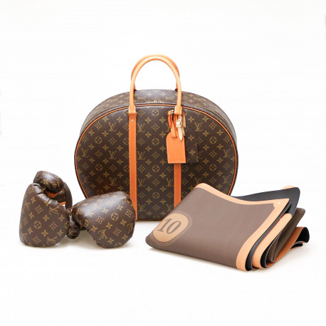 LOUIS VUITTON boxing gloves and sports bag, Monogram by Karl Lagerfeld