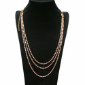 CHANEL Vintage three row long necklace