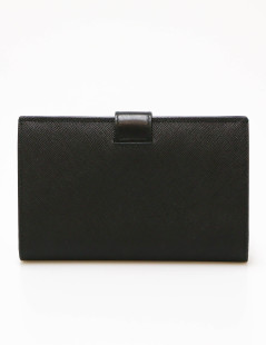 Portefeuille PRADA cuir Saffiano noir 