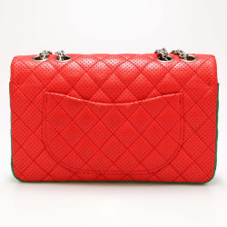 CHANEL tricolor Timeless bag in perforated leather