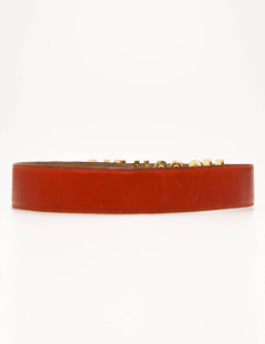 MOSCHINO red leather belt