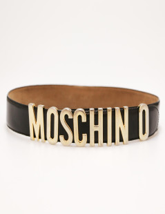 Ceinture MOSCHINO cuir noir