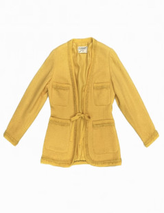 Ensemble jaune vintage veste et jupe CHANEL