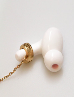 DIOR white Airpods Tribales earrings