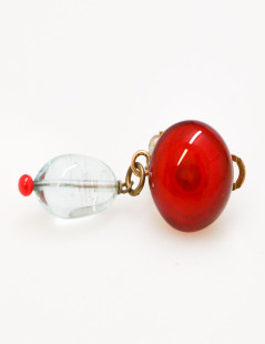 MARGUERITE DE VALOIS molten glass clip-on earrings