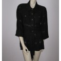 CHANEL lace jacket blue T44Fr