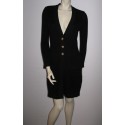 CHANEL T36 black cashmere long vest