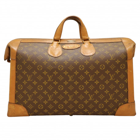 LOUIS VUITTON Weekend vintage travel bag in brown monogram canvas - VALOIS  VINTAGE PARIS