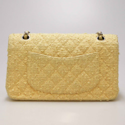 Sac CHANEL tweed jaune