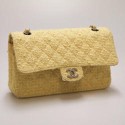 Sac CHANEL tweed jaune