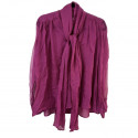 Blouse YSL YVES SAINT LAURENT voile fushcia