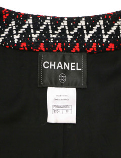 Veste CHANEL t40 blanc, rouge, noir