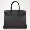 Birkin 30 HERMES togo noir doré