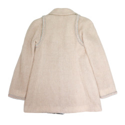 Manteau CHANEL t38 mohair rose pale