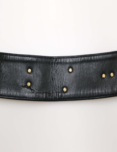 CHRISTIAN LACROIX black calfskin suede belt