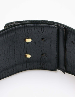 CHRISTIAN LACROIX black calfskin suede belt