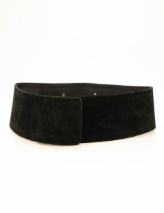 CHRISTIAN LACROIX black calfskin suede belt