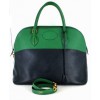 Bolide HERMES bicolore bleu & vert GM