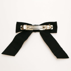 Barrette chanel noeud noir